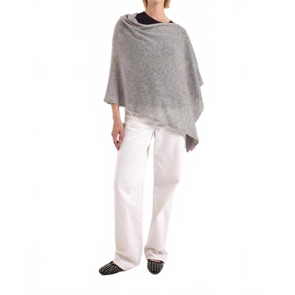 NEW BRODIE CASHMERE snuggle cashmere poncho in flint